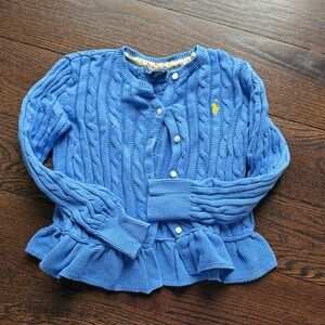Polo Ralph Lauren Blue Kids Cable Knit Sweater